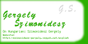 gergely szimonidesz business card